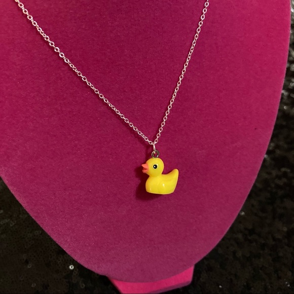 Jewelry - NEW Kawaii Yellow Rubber Ducky Nature Animal Necklace Lolita Egirl Scene Emo 24”